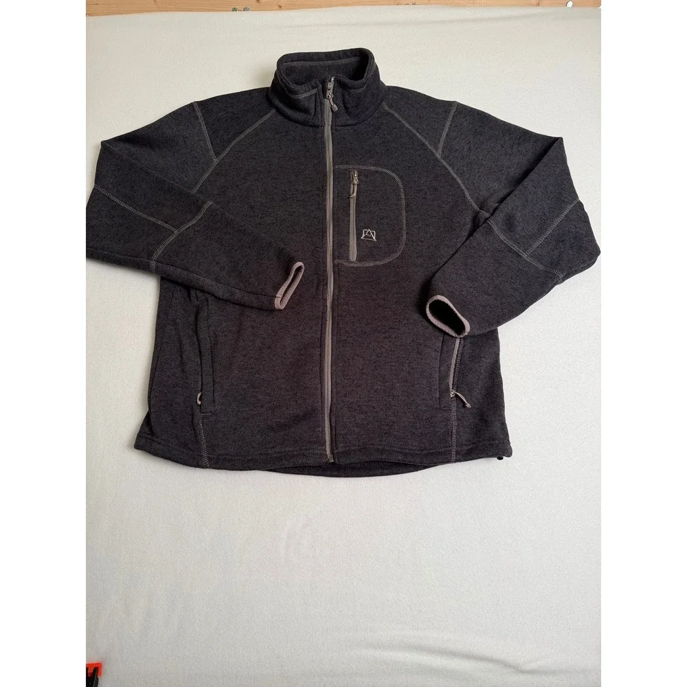 Avalanche Outdoor Supply Co Mens XL Full Zip Sweater Fleece Jacket Charcoal Gray